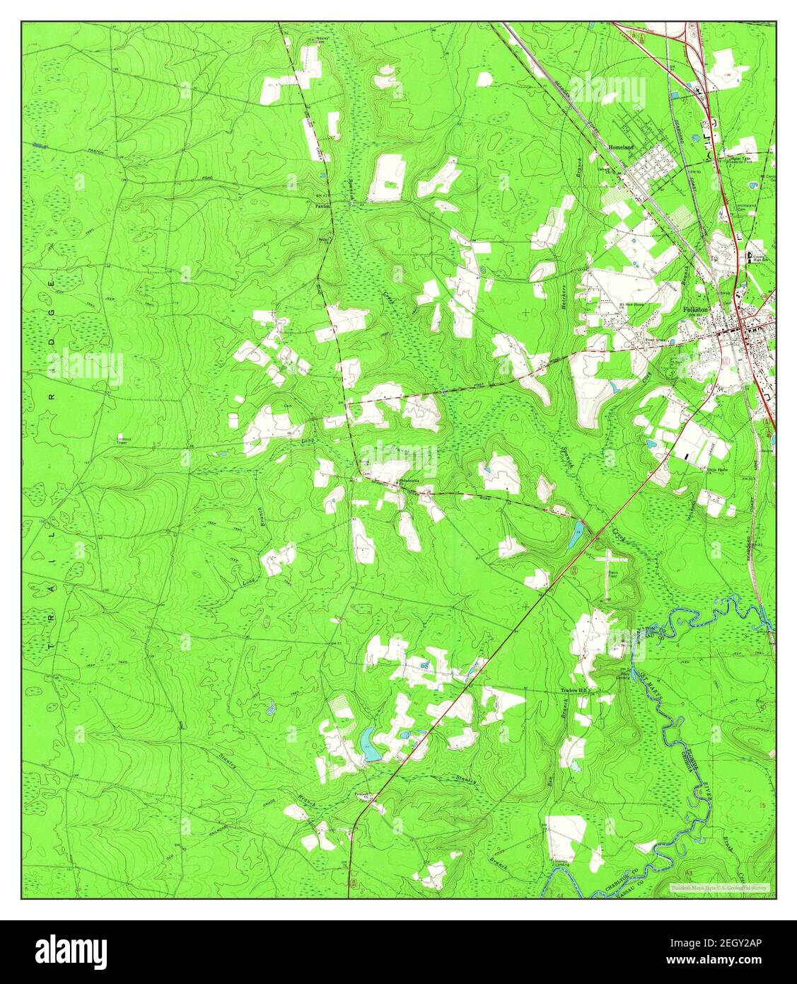 Folkston, map 1966, 124000, United States of America by
