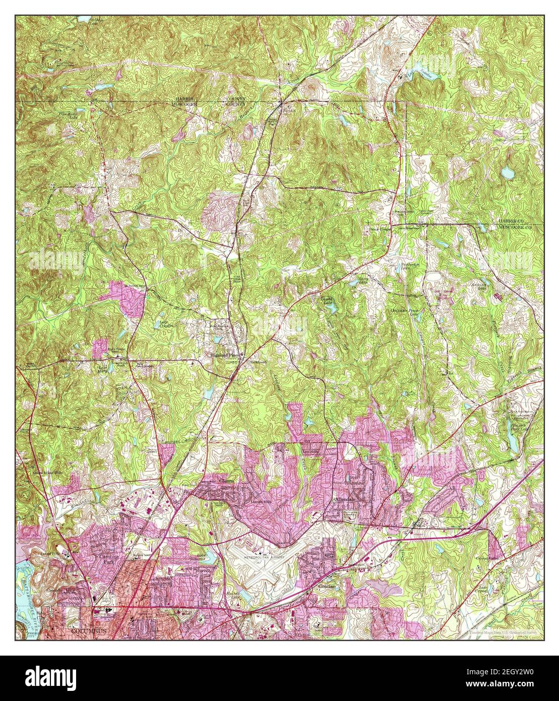 Fortson, map 1955, 124000, United States of America by