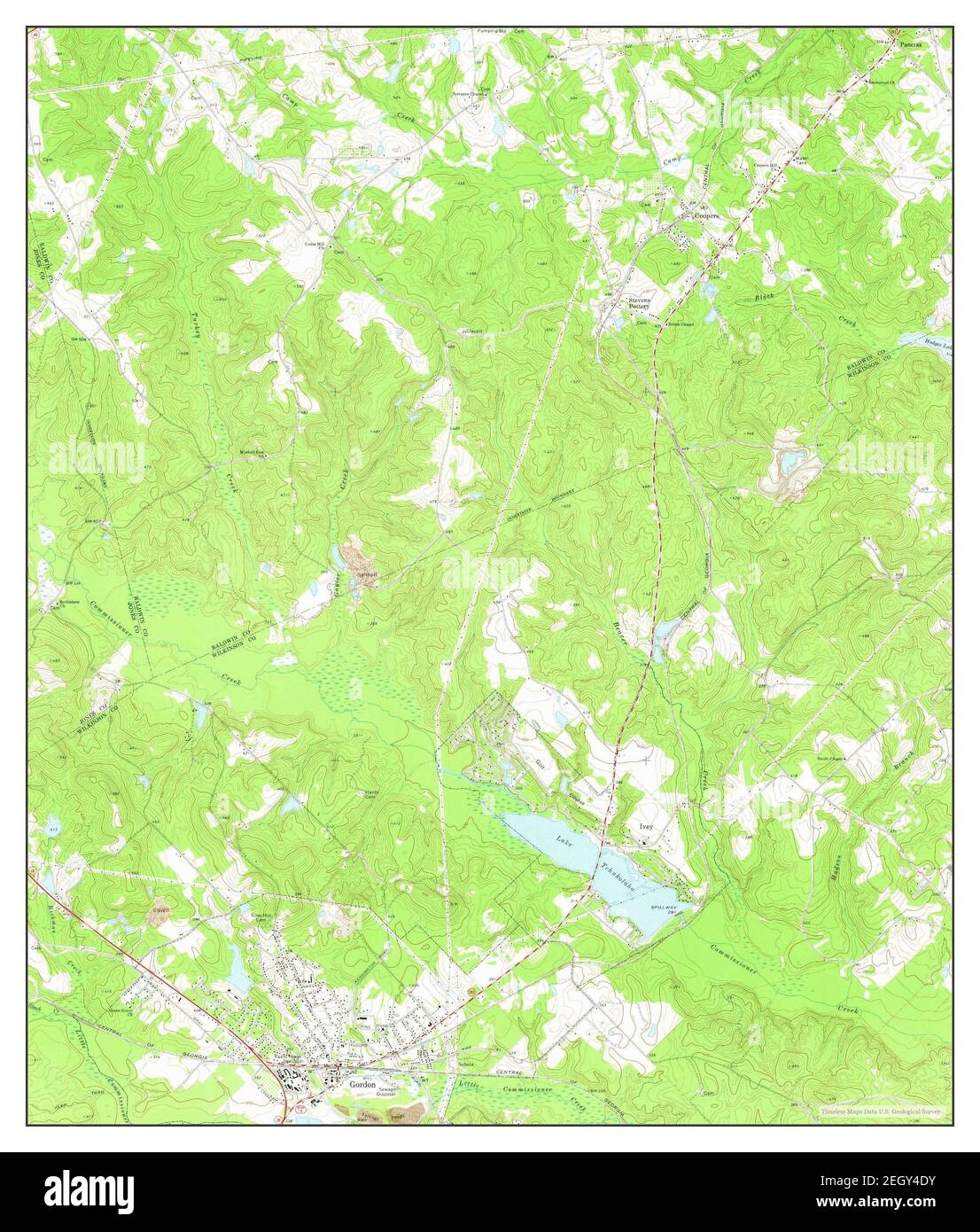 Gordon, map 1973, 124000, United States of America by