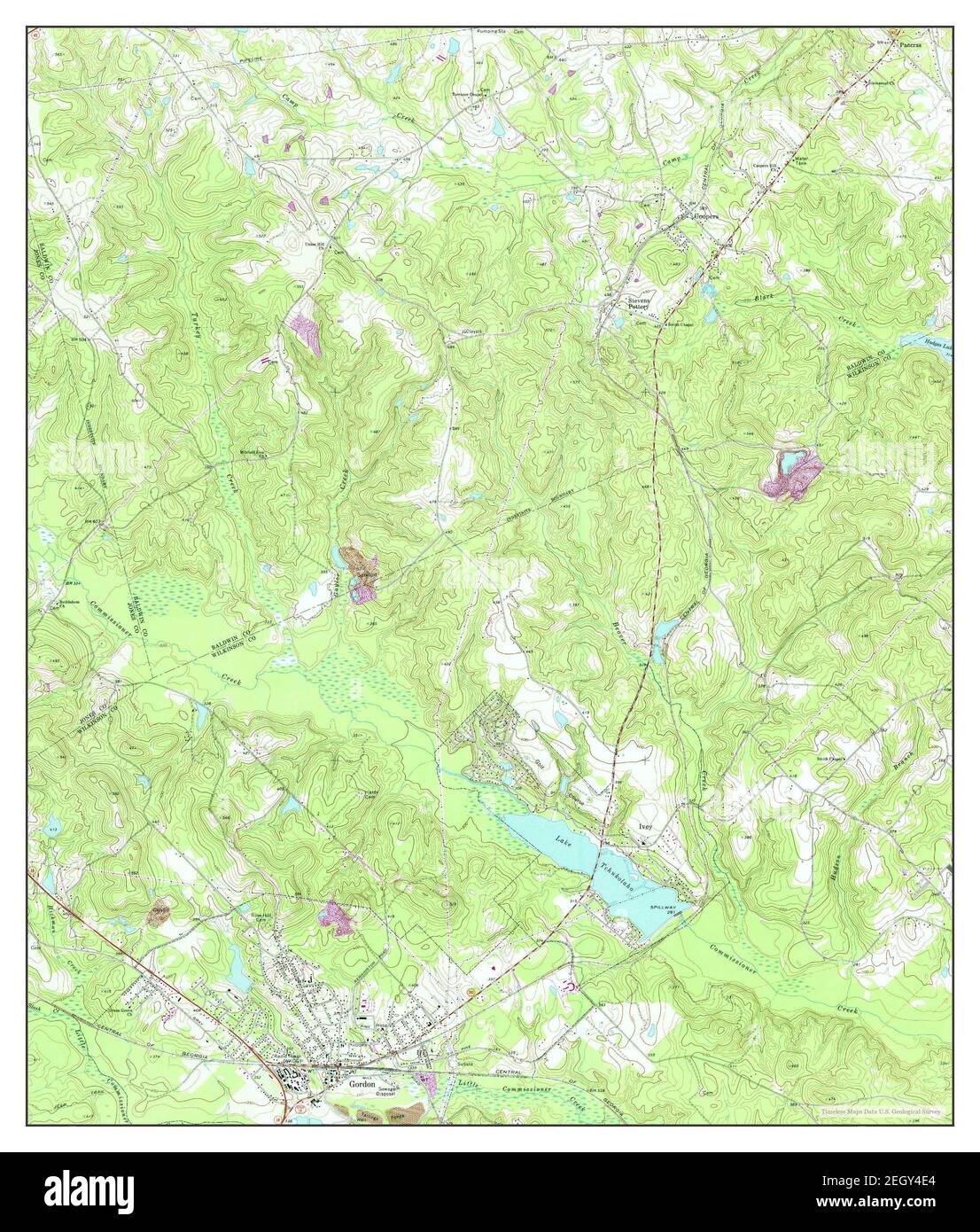 Gordon, map 1973, 124000, United States of America by