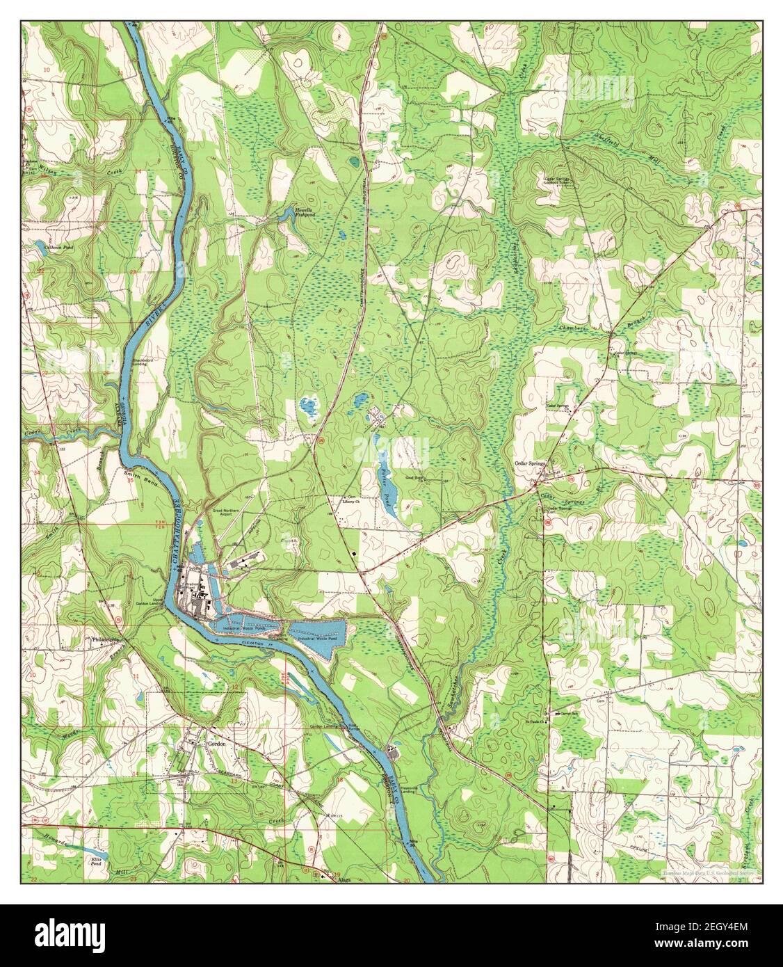 Gordon, map 1970, 124000, United States of America by