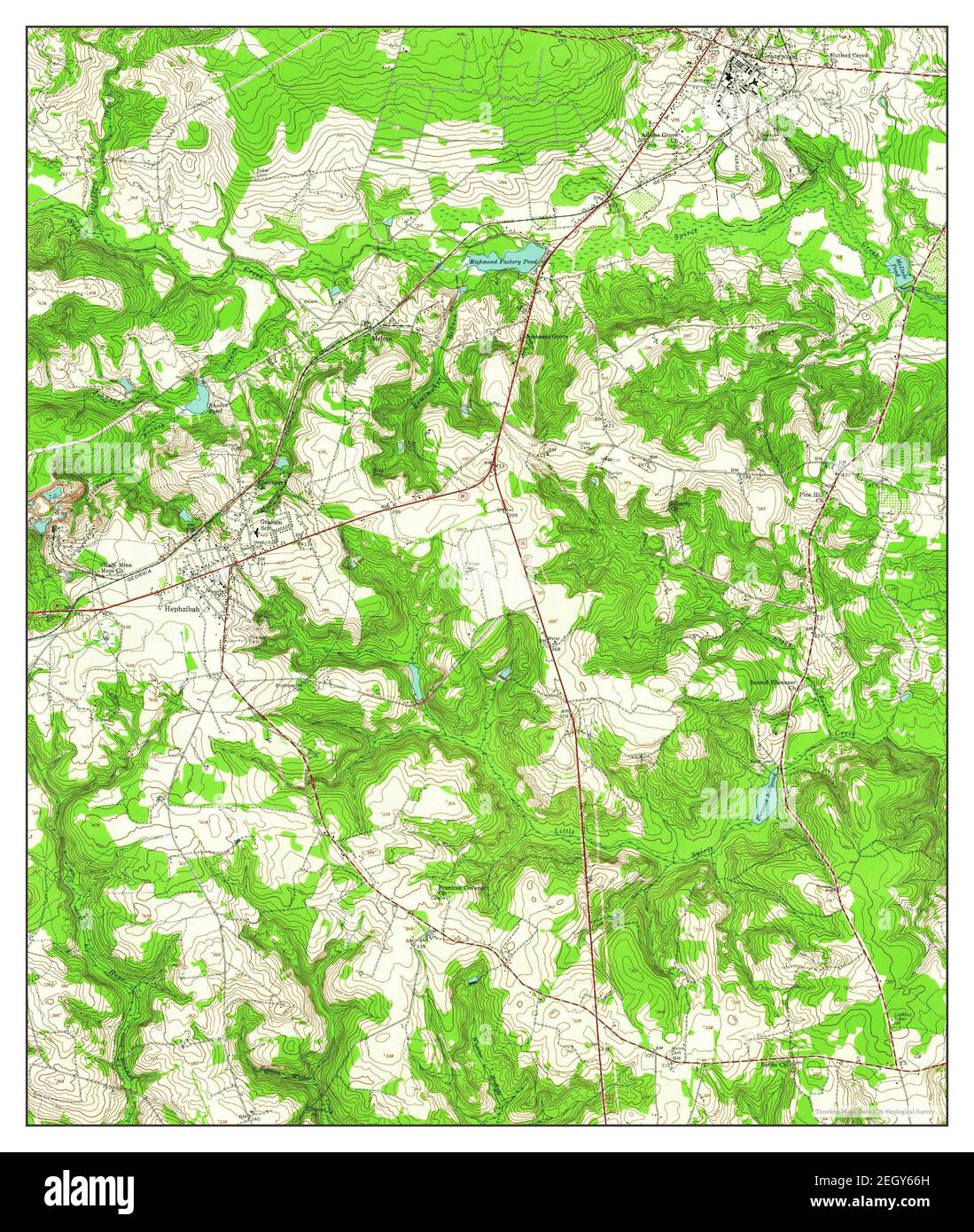 Hephzibah, map 1957, 124000, United States of America by