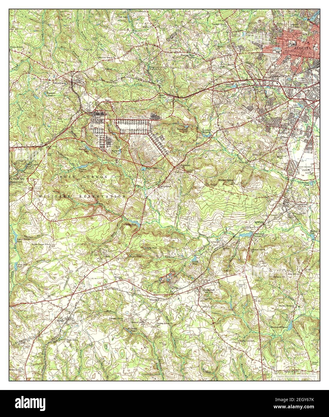 Hephzibah, map 1957, 162500, United States of America by