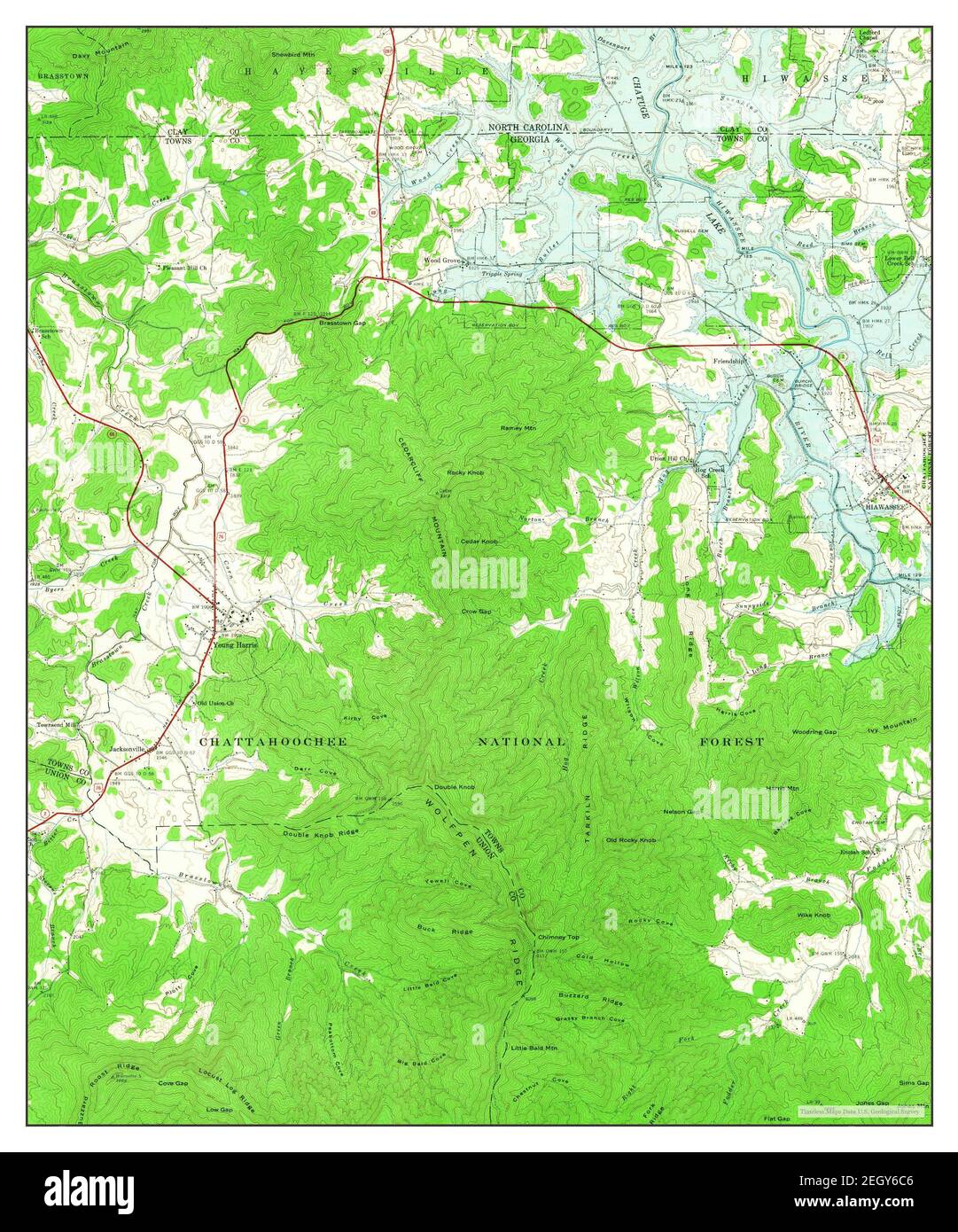 Hiawassee, map 1941, 124000, United States of America by
