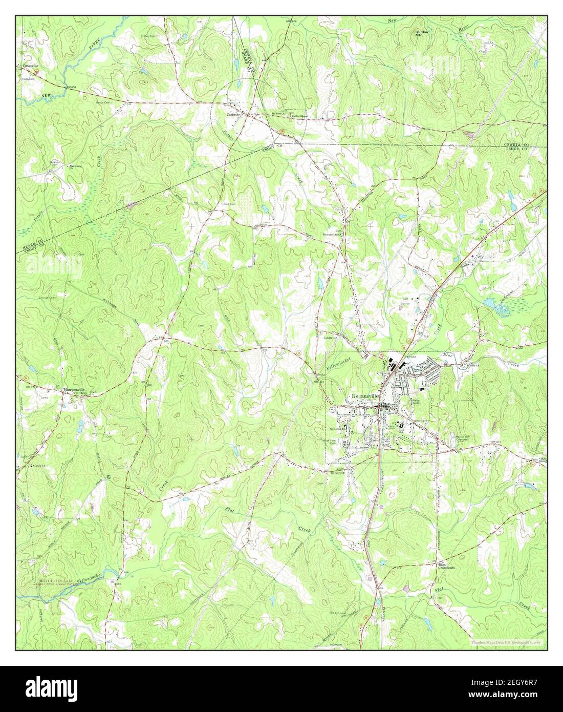 Hogansville, Georgia, map 1964, 1:24000, United States of America by Timeless Maps, data U.S. Geological Survey Stock Photo