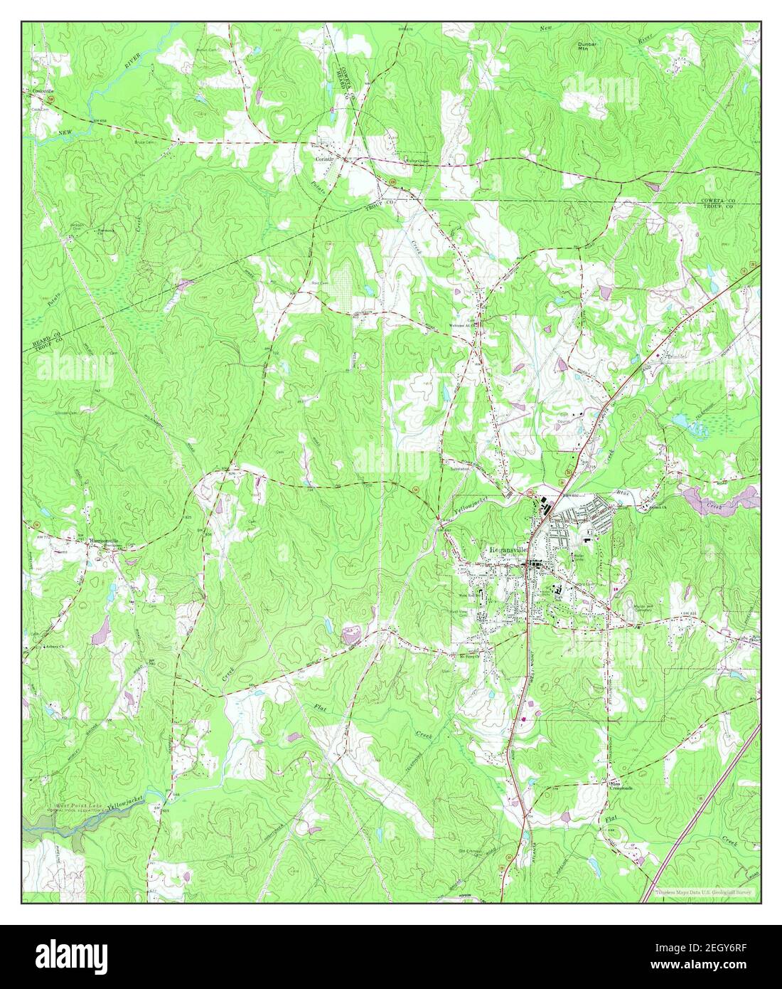 Hogansville, Georgia, map 1964, 1:24000, United States of America by Timeless Maps, data U.S. Geological Survey Stock Photo