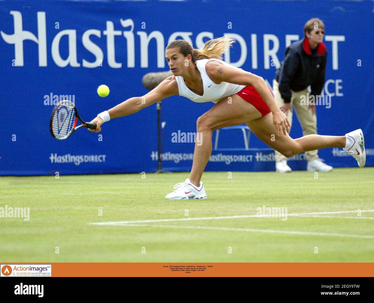 Tennis - WTA Hastings Direct - Eastbourne - Eastbourne - 18/6/04 Amelie  Mauresmo in action during her semi final Mandatory Credit: Action Images /  Lee Mills Livepic Stock Photo - Alamy