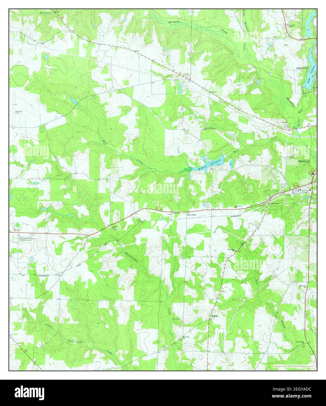 Lake Collins, map 1973, 124000, United States of America by Timeless Maps, data U.S