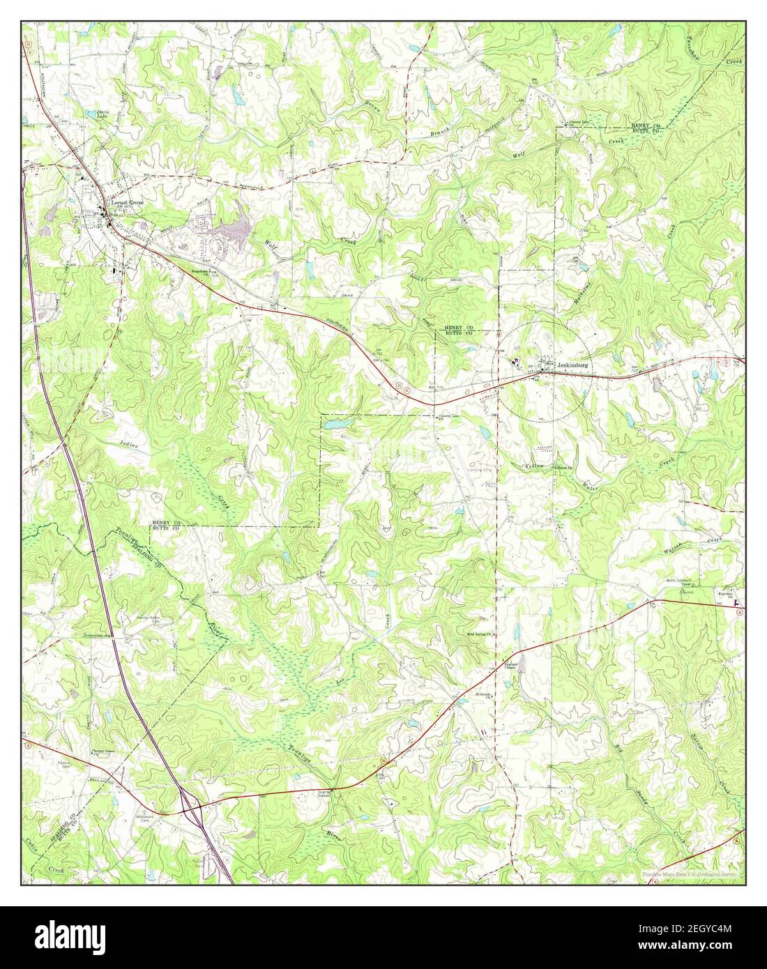 Locust Grove, map 1964, 124000, United States of America by Timeless Maps, data U.S