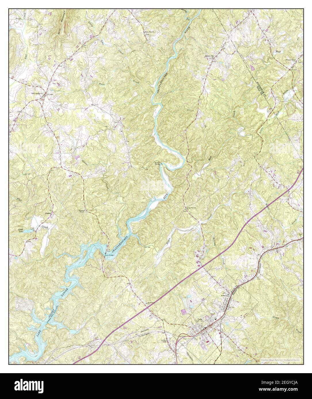 Lula, Georgia, map 1964, 1:24000, United States of America by Timeless Maps, data U.S. Geological Survey Stock Photo