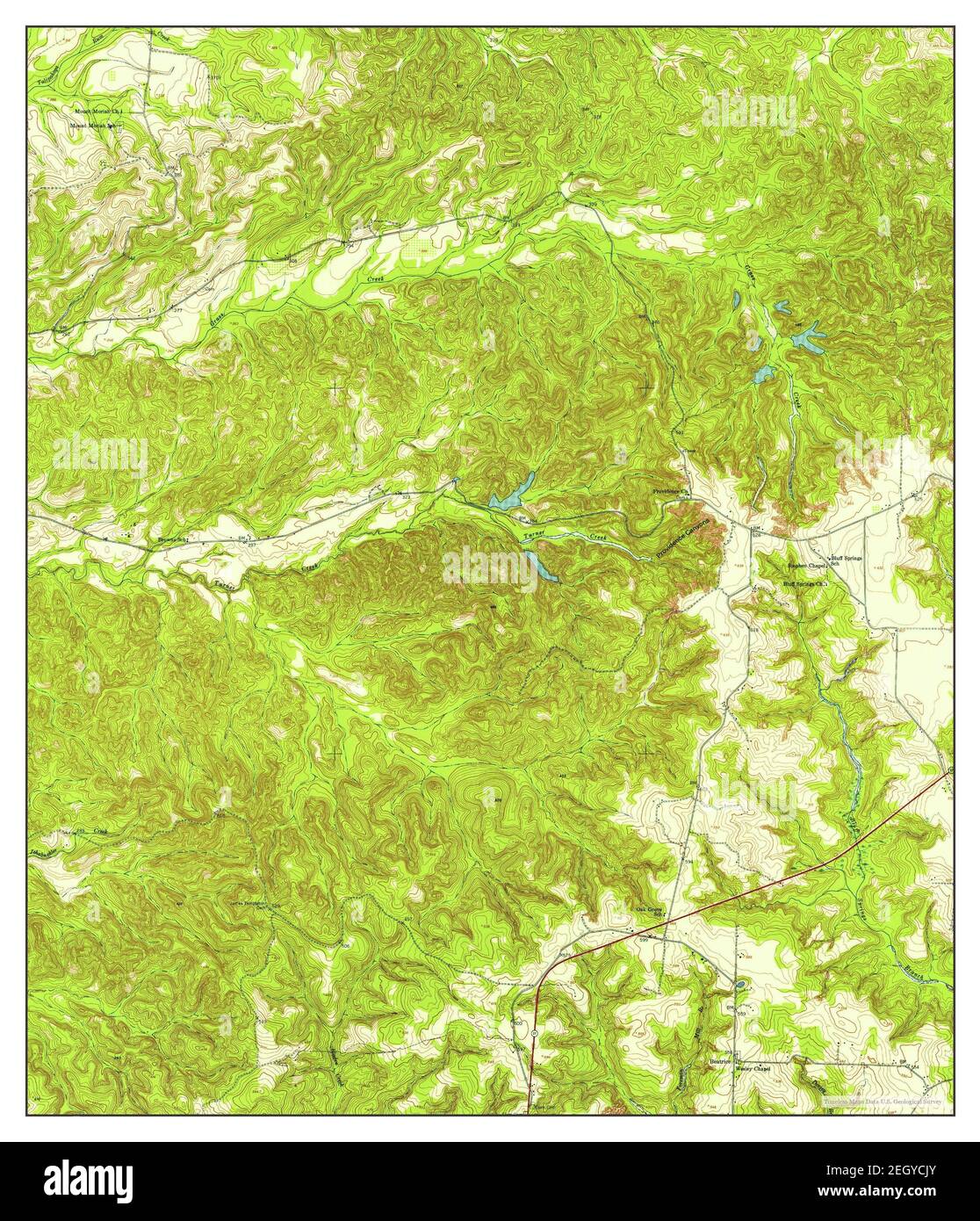 Lumpkin SW, Georgia, map 1950, 1:24000, United States of America by Timeless Maps, data U.S. Geological Survey Stock Photo
