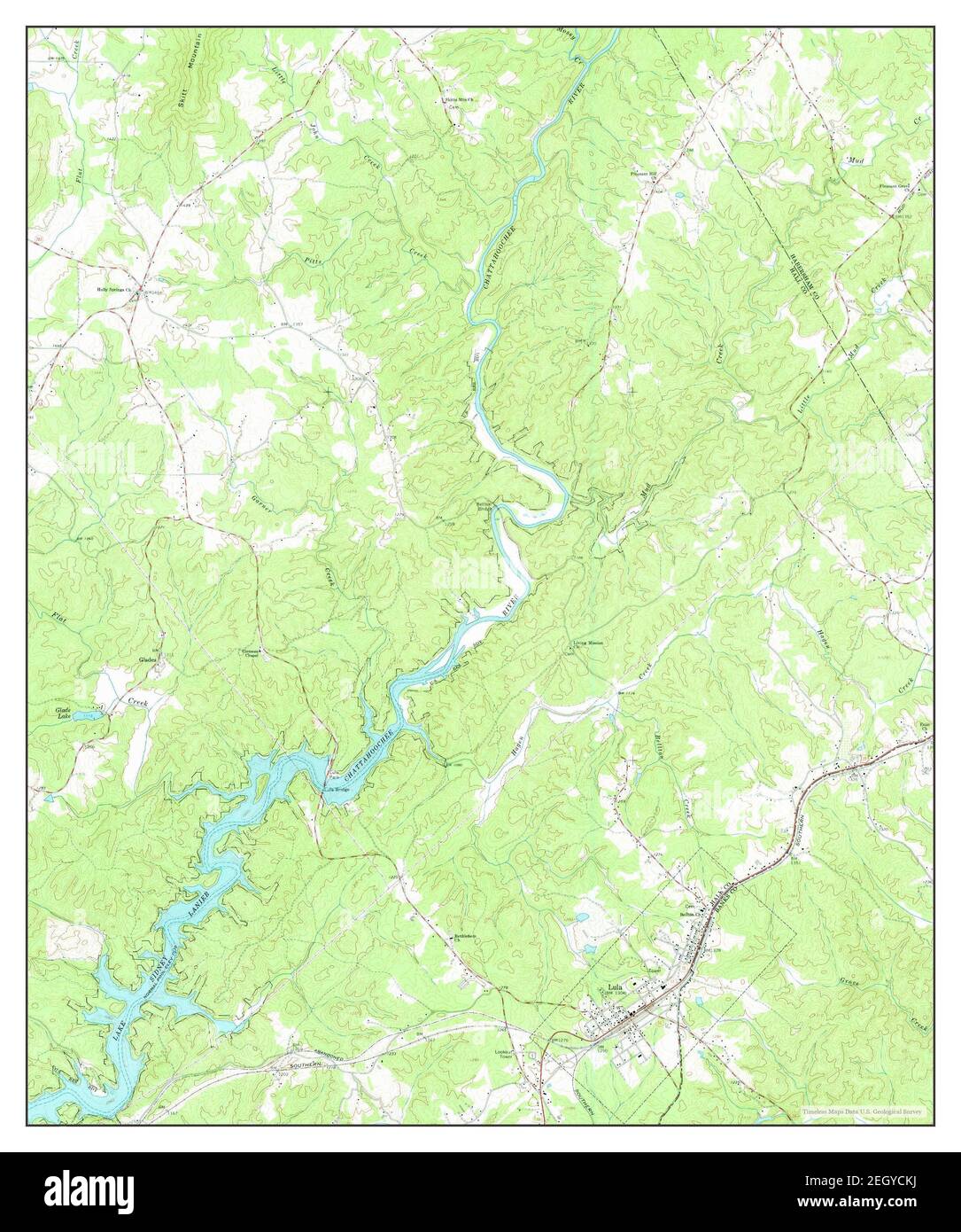 Lula, map 1964, 124000, United States of America by Timeless