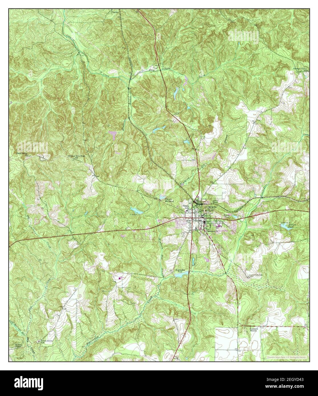 Lumpkin, Georgia, map 1955, 1:24000, United States of America by Timeless Maps, data U.S. Geological Survey Stock Photo