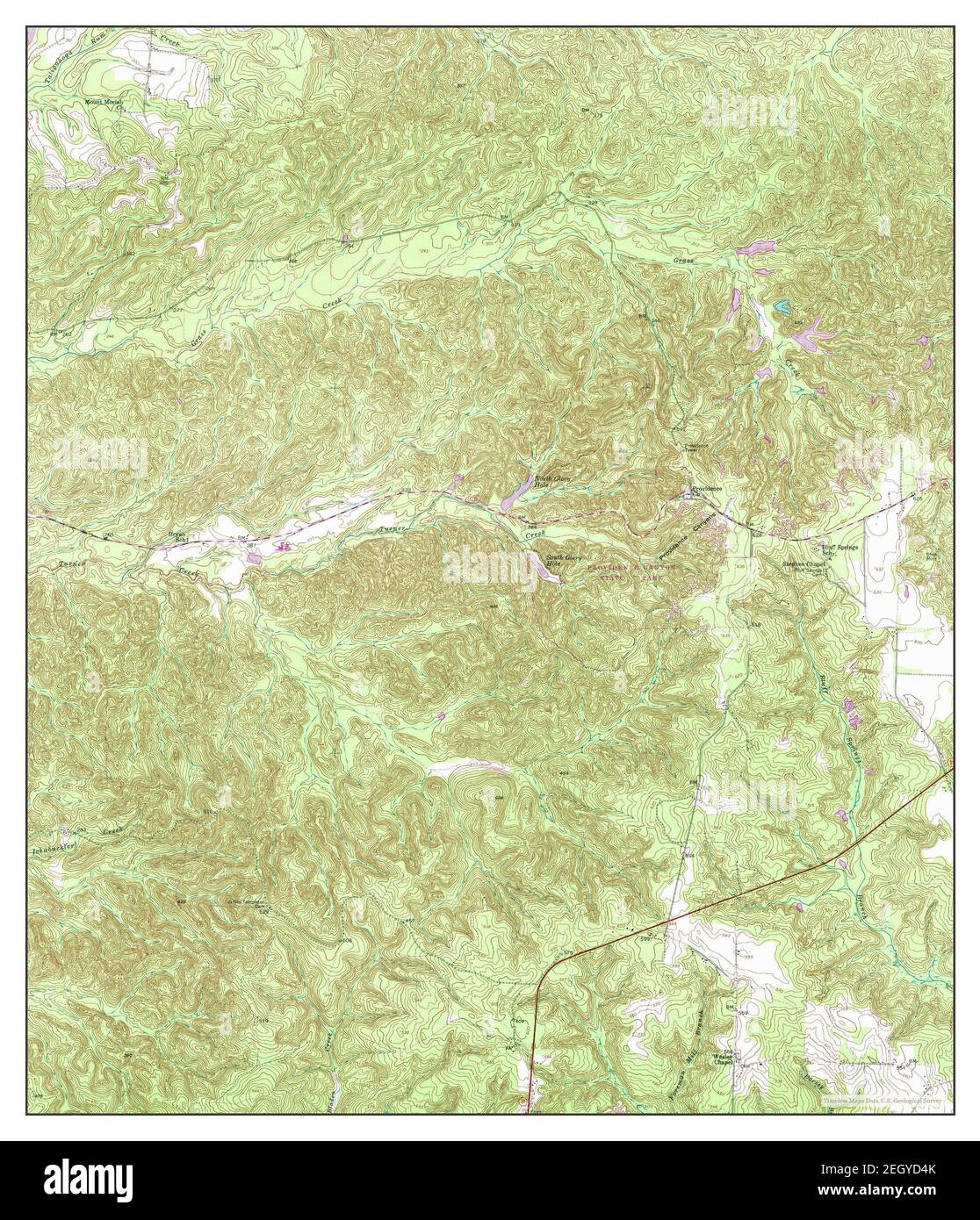 Lumpkin SW, Georgia, map 1955, 1:24000, United States of America by Timeless Maps, data U.S. Geological Survey Stock Photo