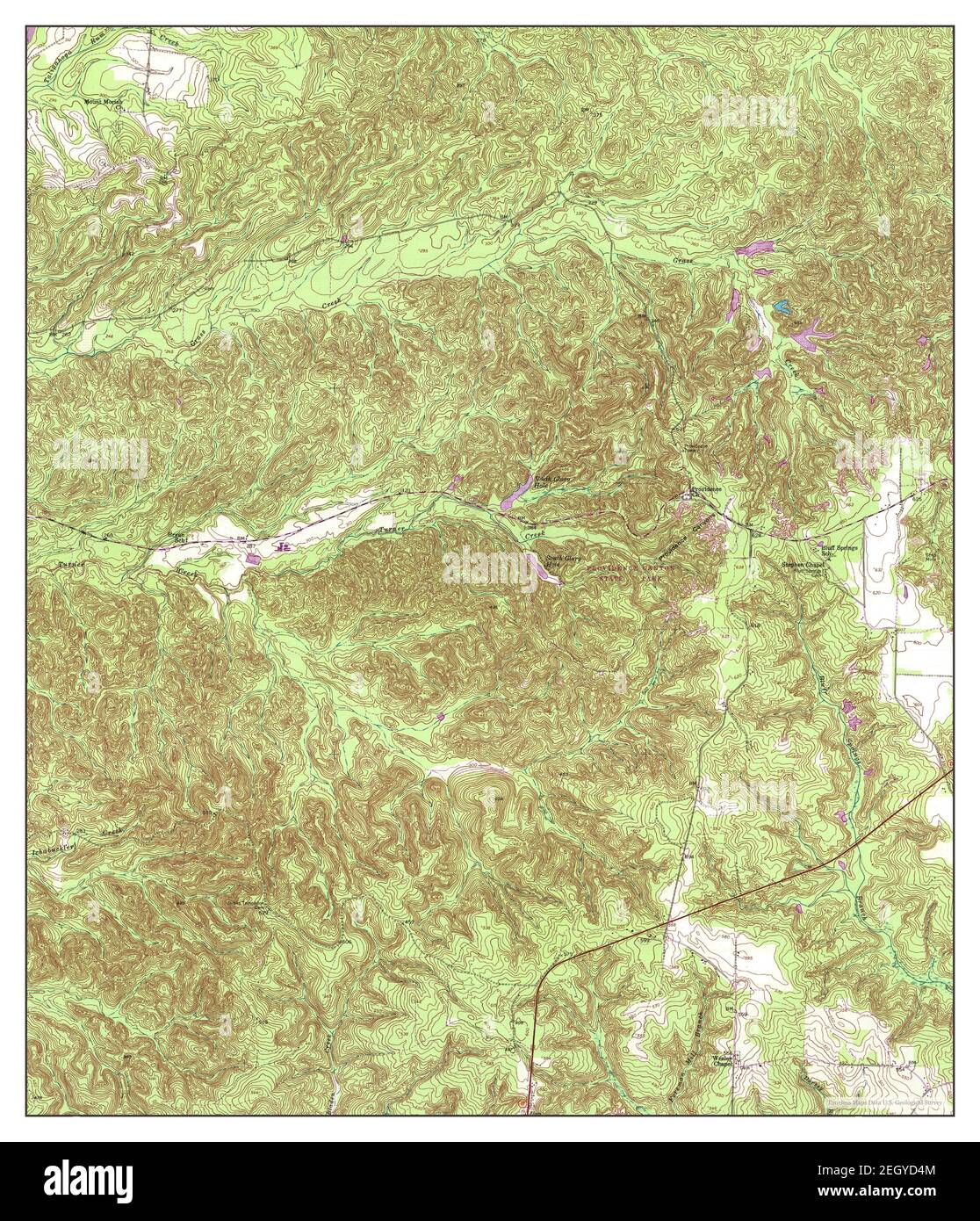 Lumpkin SW, Georgia, map 1955, 1:24000, United States of America by Timeless Maps, data U.S. Geological Survey Stock Photo