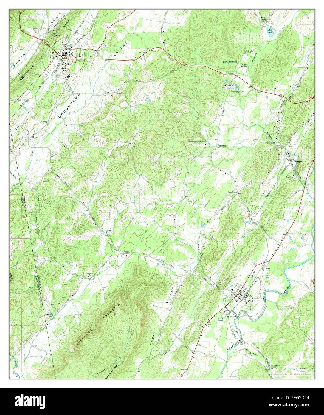 Lyerly, map 1966, 124000, United States of America by