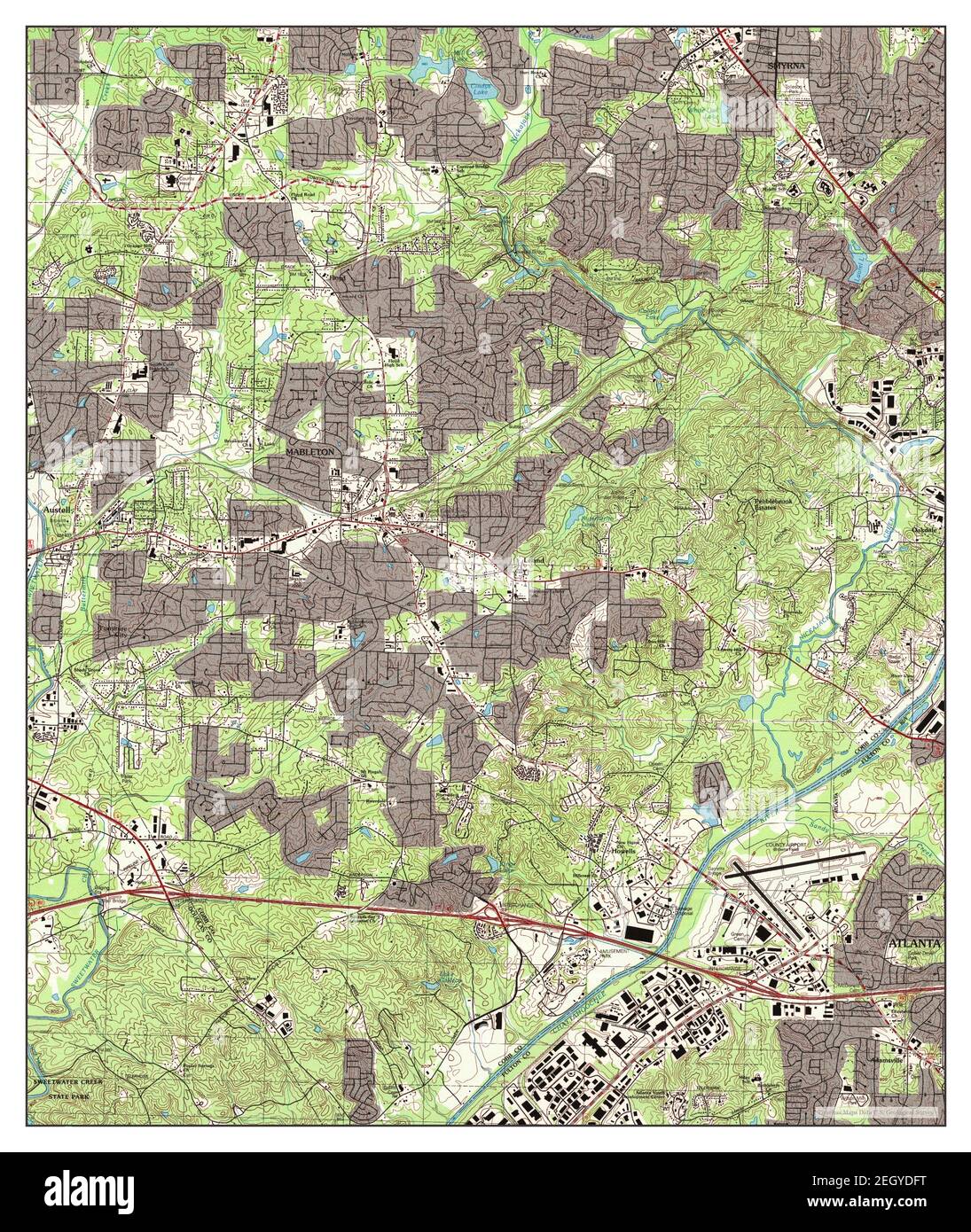 Mableton, map 1992, 124000, United States of America by