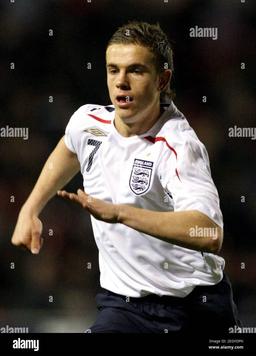 Football - Stock - 25/3/09 Jordan Henderson - England U19 Mandatory Credit:  Action Images / Andrew Boyers Stock Photo - Alamy