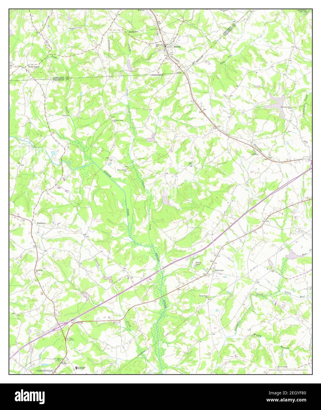 Martin, map 1960, 124000, United States of America by