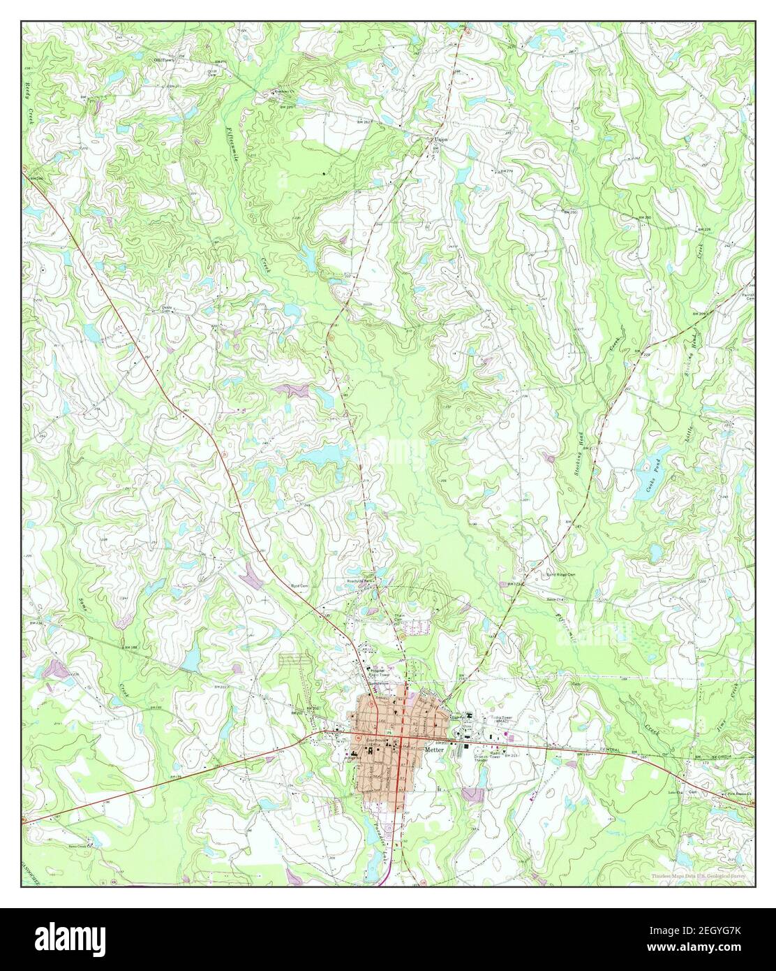 Metter, map 1970, 124000, United States of America by
