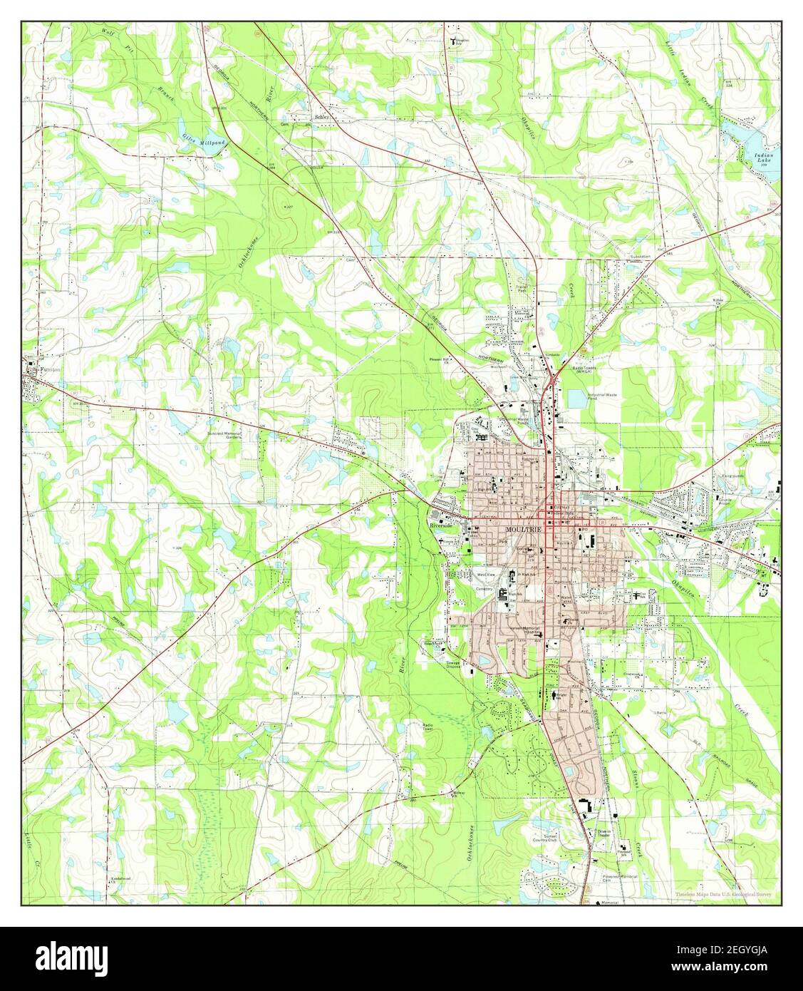 Moultrie, Georgia, map 1978, 1:24000, United States of America by Timeless Maps, data U.S. Geological Survey Stock Photo