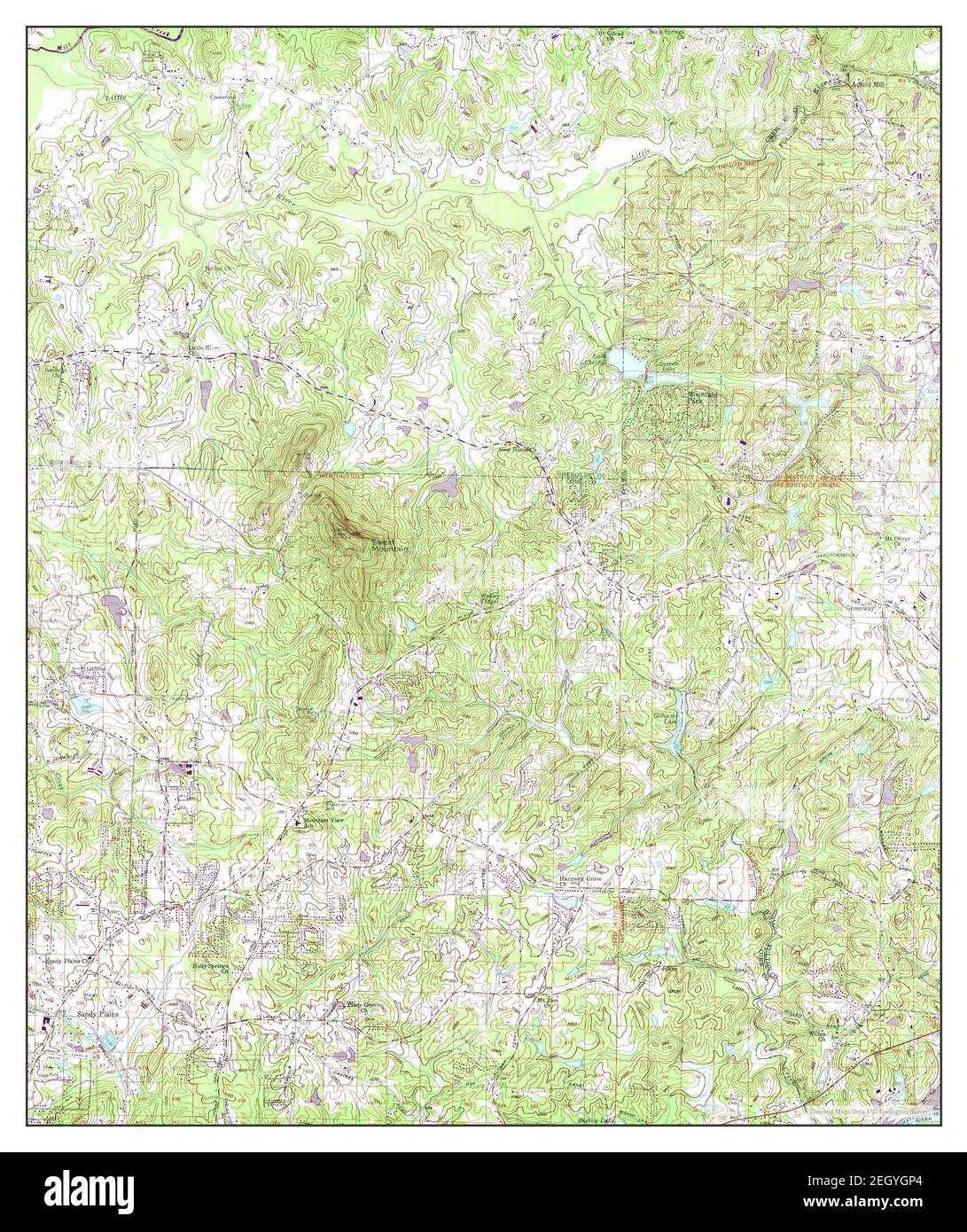 Mountain Park, Georgia, map 1956, 1:24000, United States of America by Timeless Maps, data U.S. Geological Survey Stock Photo