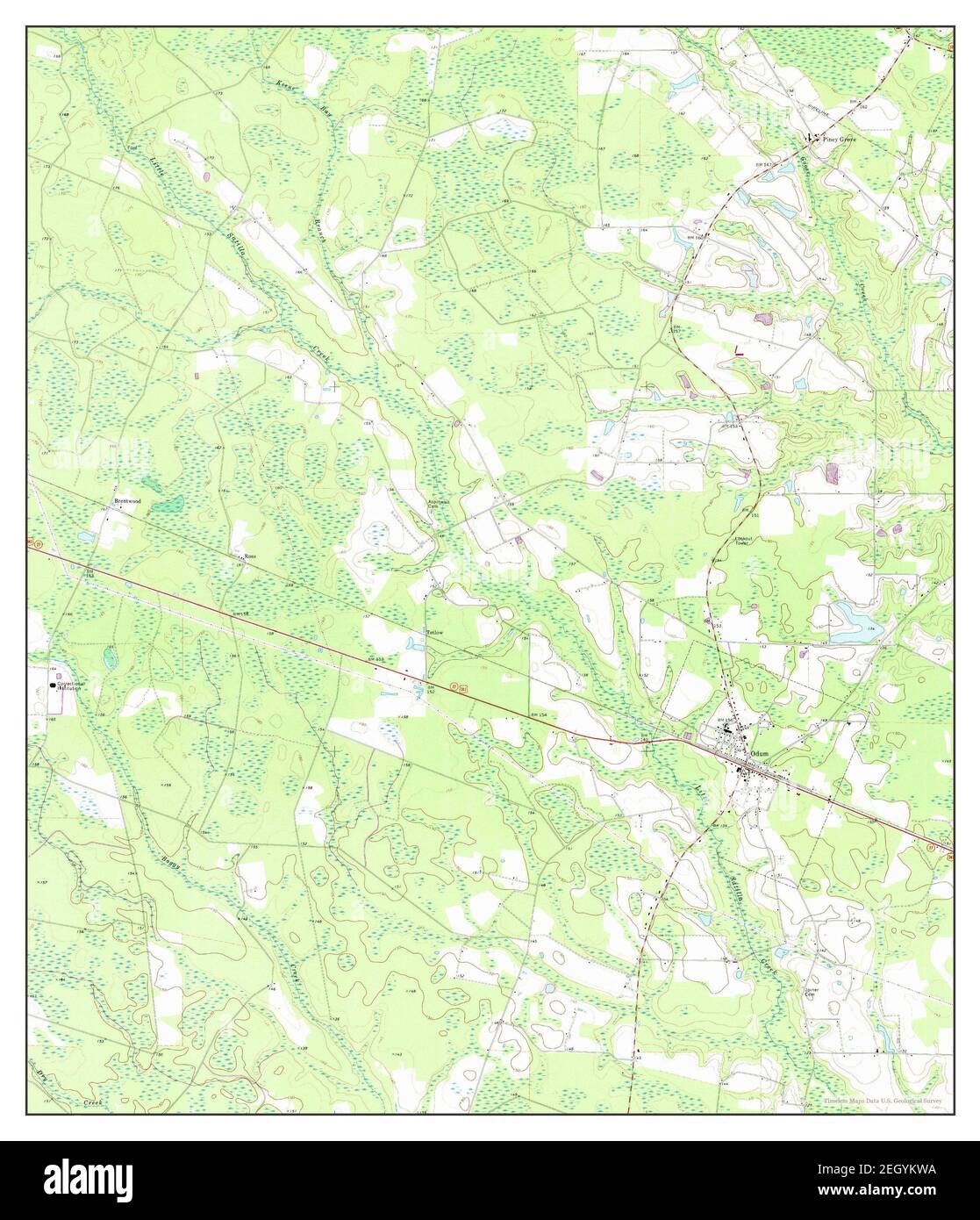 Odum, map 1971, 124000, United States of America by Timeless