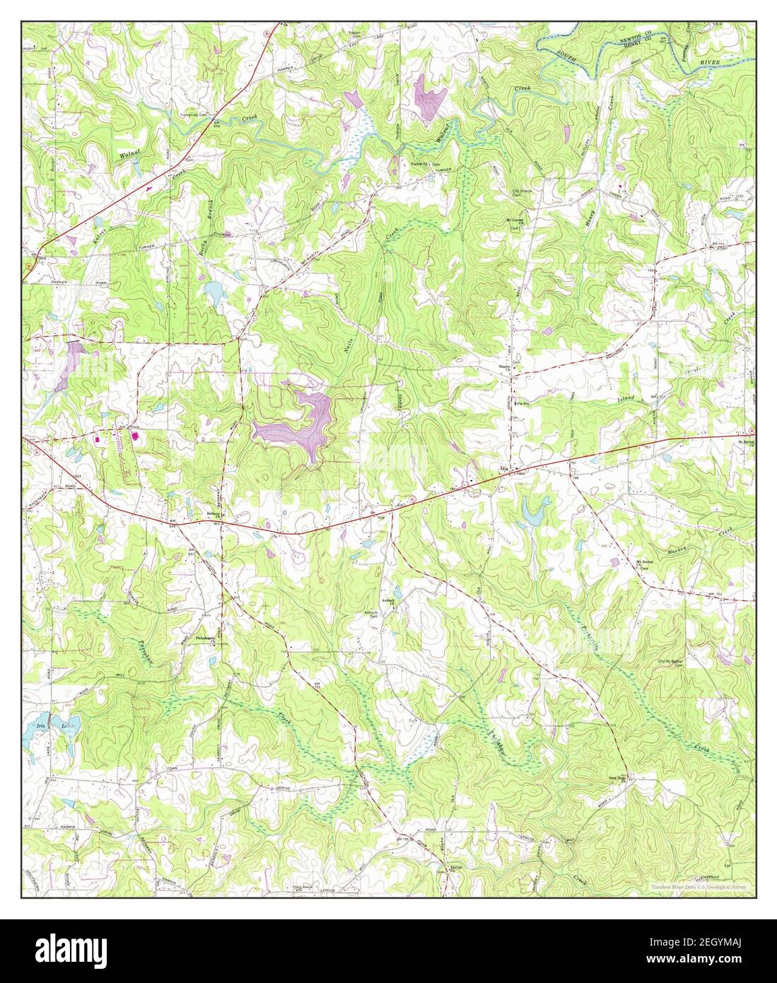 Ola, map 1964, 124000, United States of America by Timeless