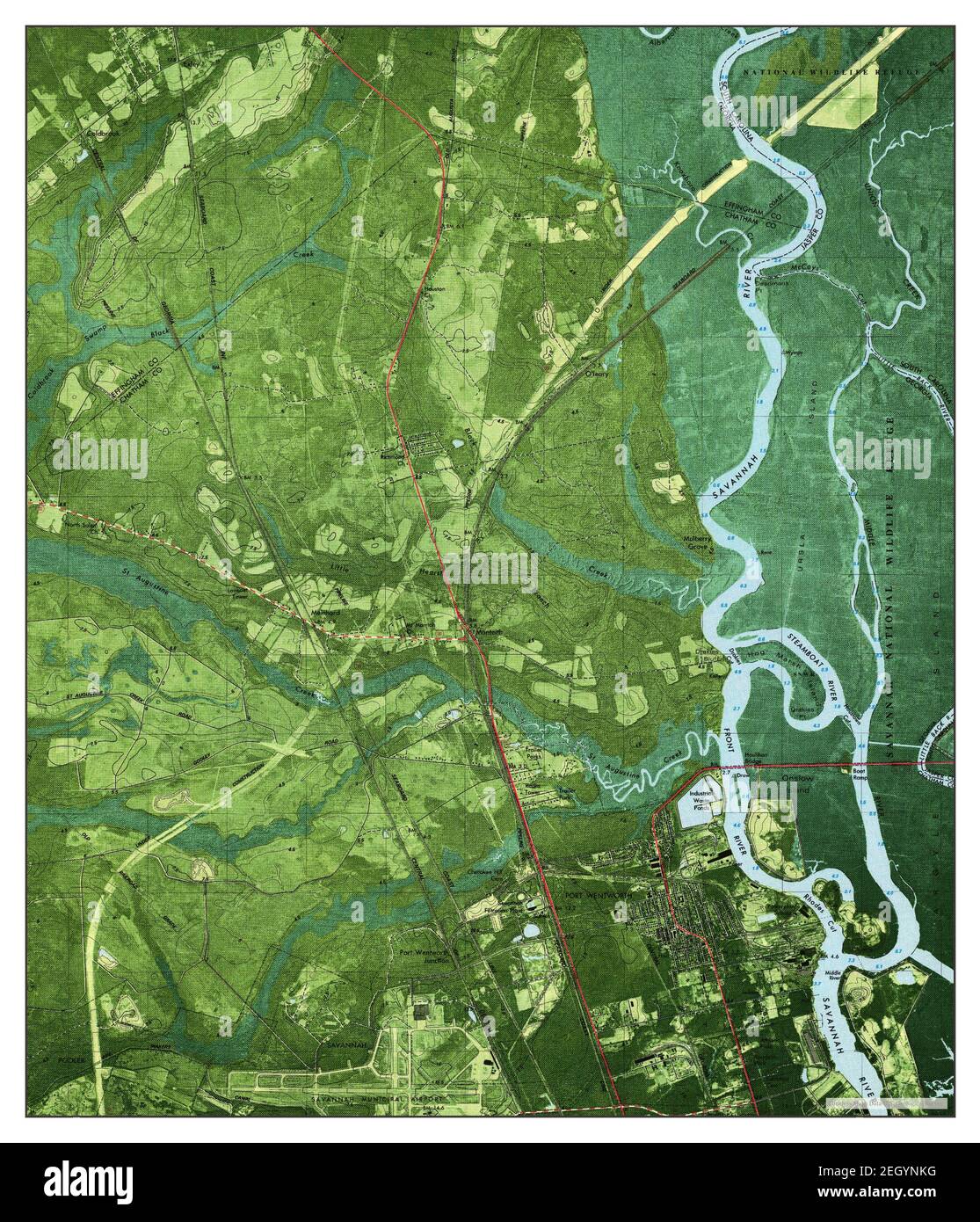 Port Wentworth, map 1980, 124000, United States of America by