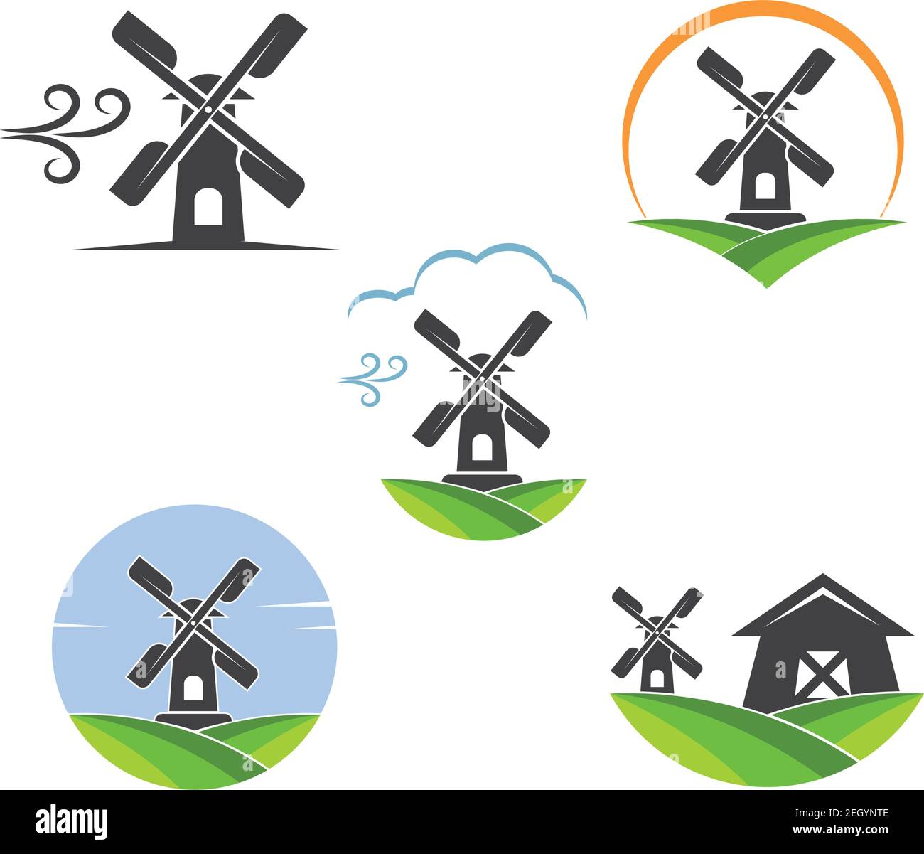 Western power wind farm Stock Vector Images - Alamy