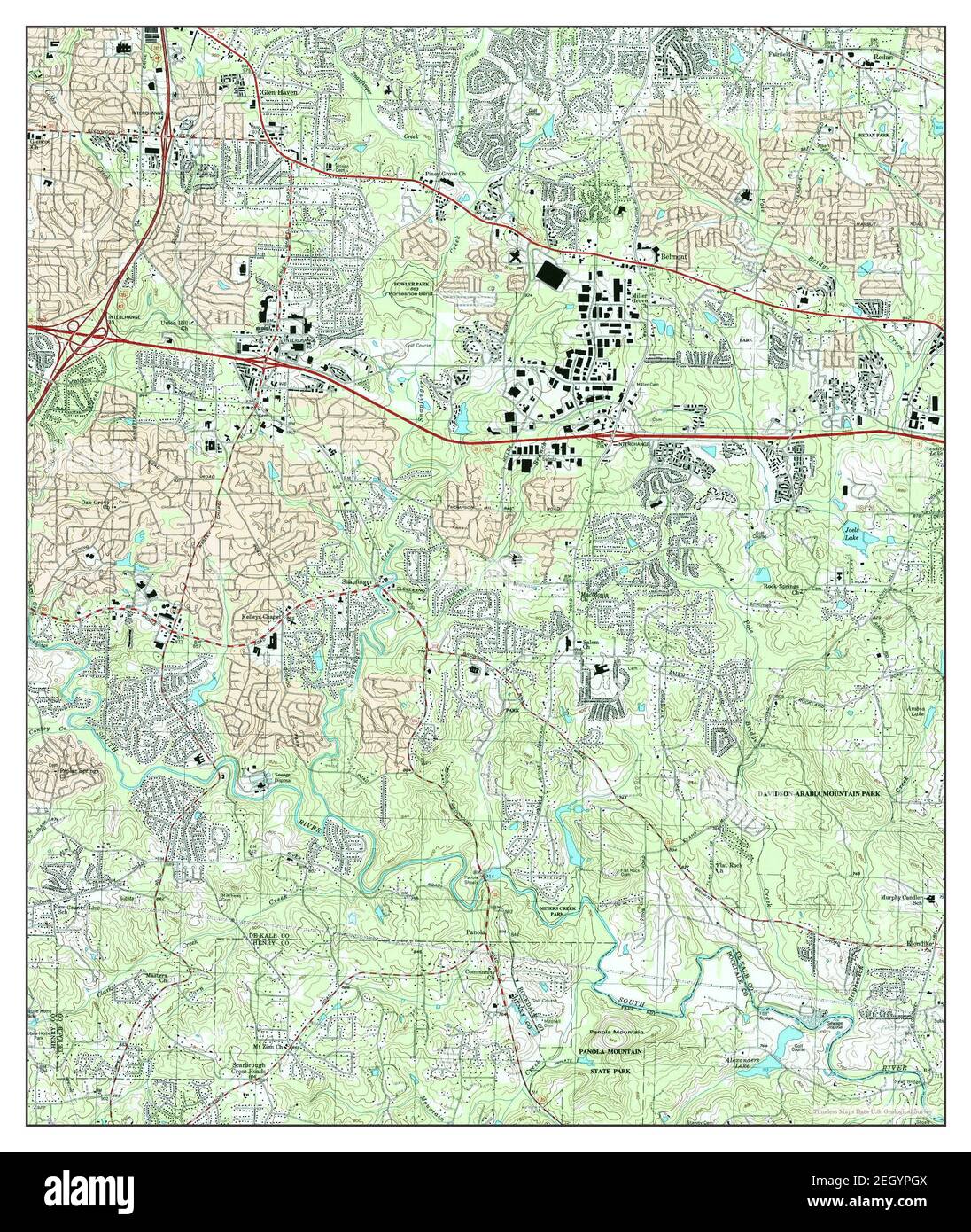 Redan, map 1999, 124000, United States of America by Timeless