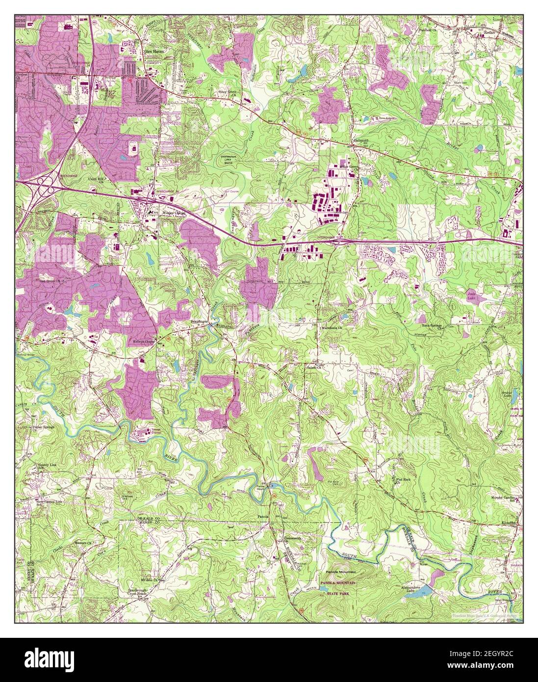 Redan, map 1956, 124000, United States of America by Timeless