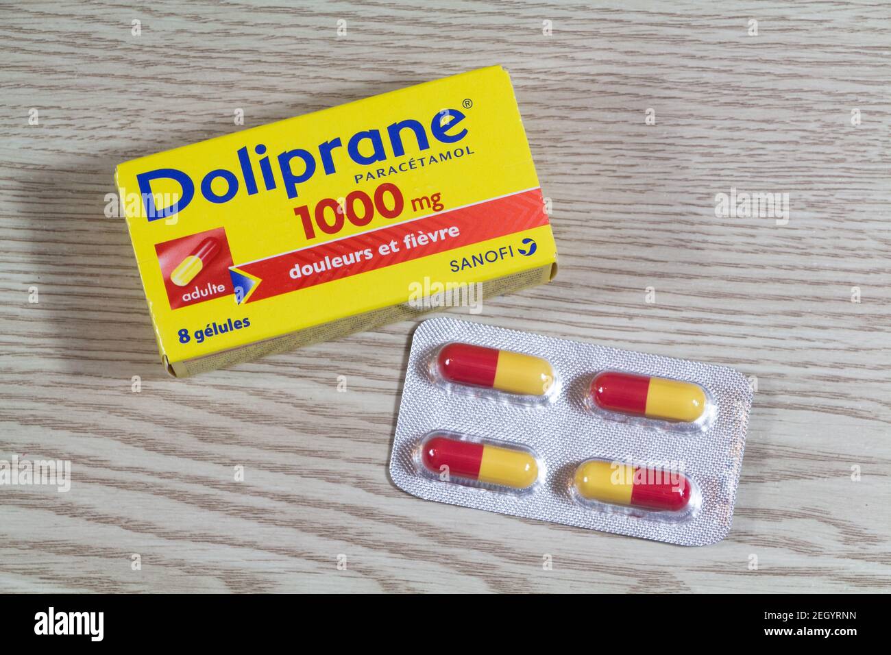 Doliprane 1000mg adult box of 8cps