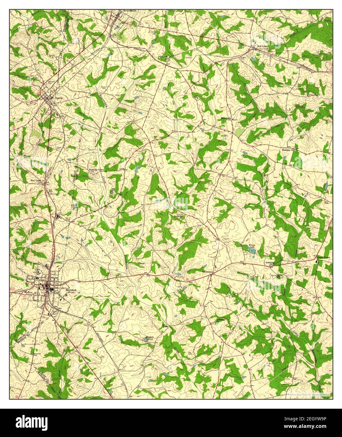 Royston, map 1959, 124000, United States of America by