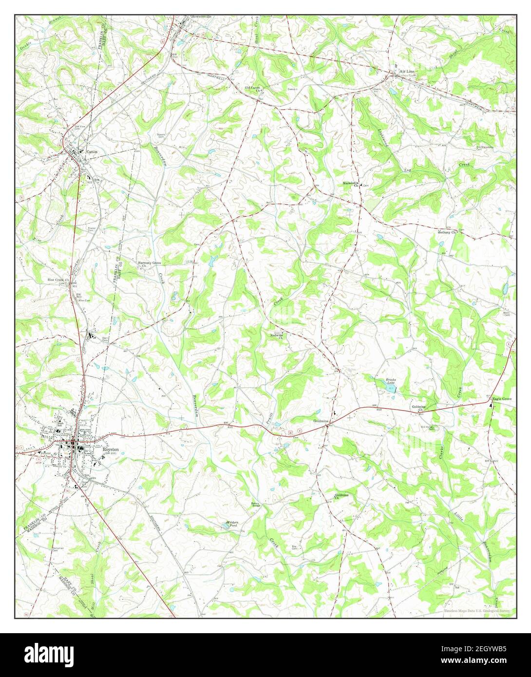 Royston, map 1959, 124000, United States of America by