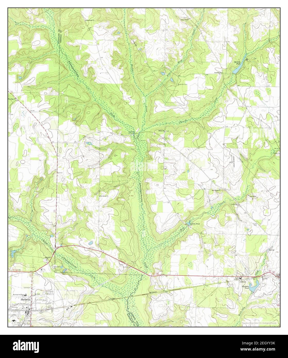 Shellman, map 1972, 124000, United States of America by