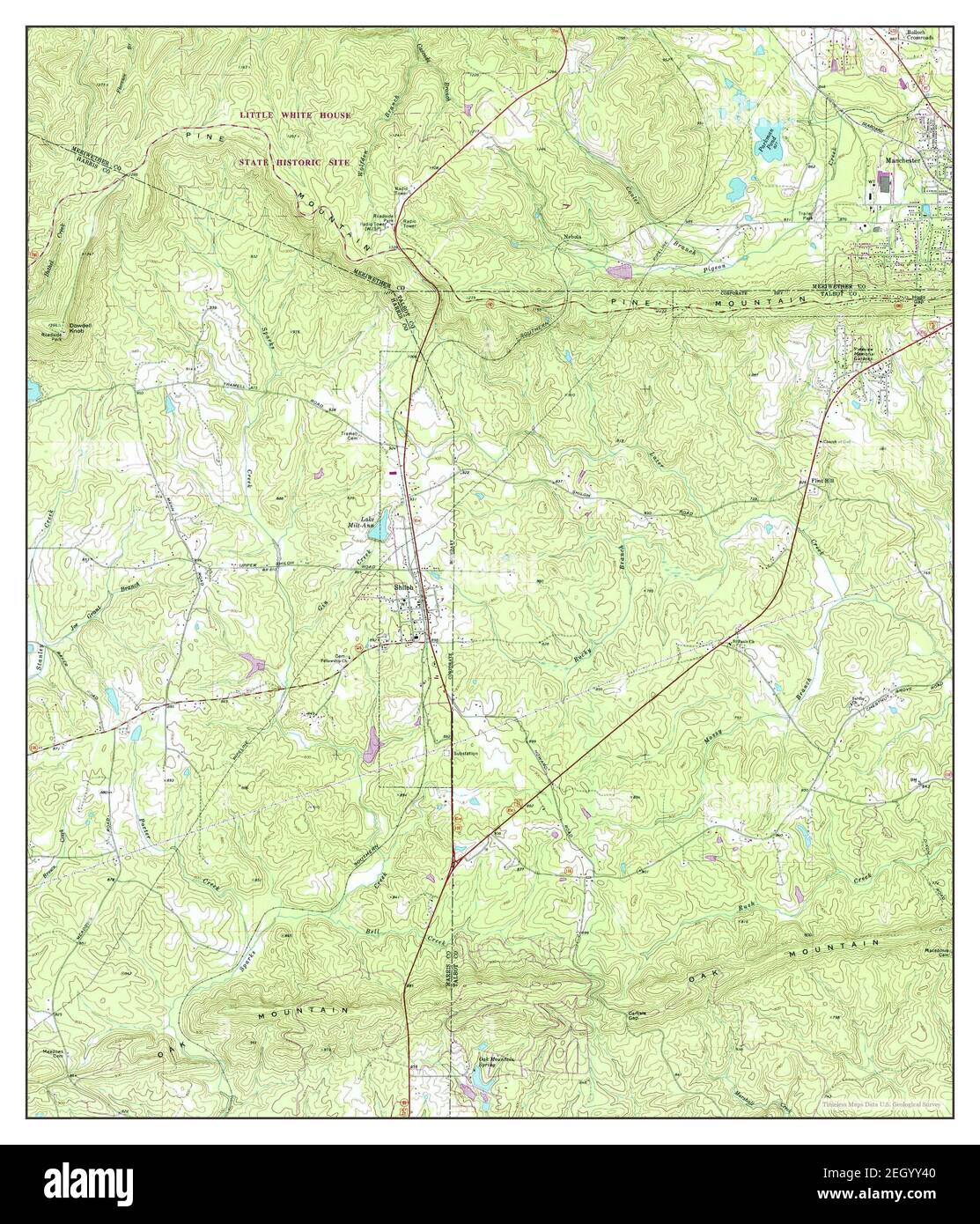 Shiloh, map 1971, 124000, United States of America by