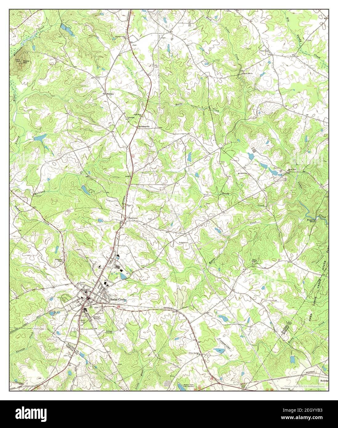 Social Circle, map 1971, 124000, United States of America by