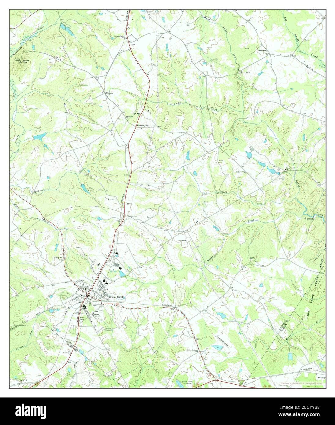 Social Circle, map 1971, 124000, United States of America by