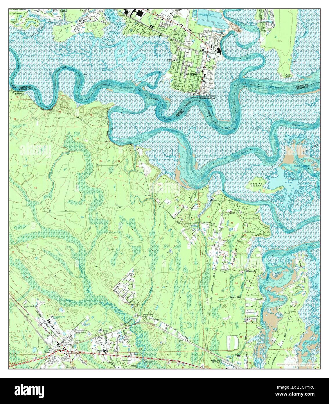 St Marys, Georgia, map 1993, 1:24000, United States of America by 
