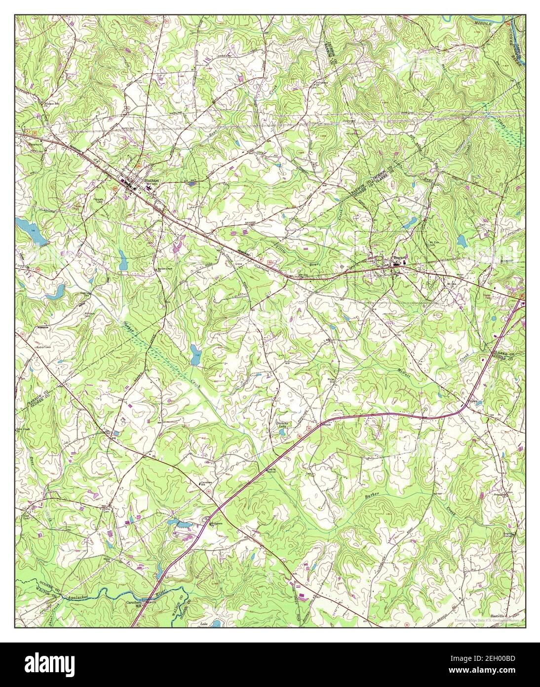 Statham, map 1964, 124000, United States of America by