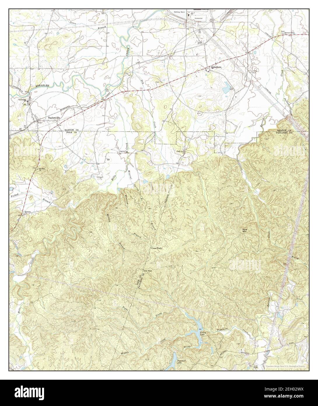 Taylorsville, map 1972, 124000, United States of America by
