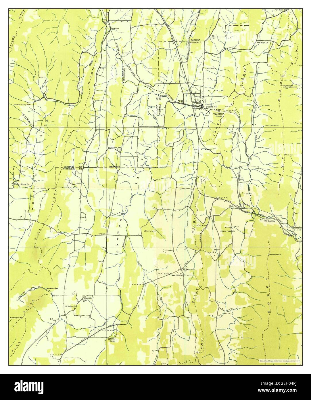 Tunnel Hill, map 1935, 124000, United States of America by