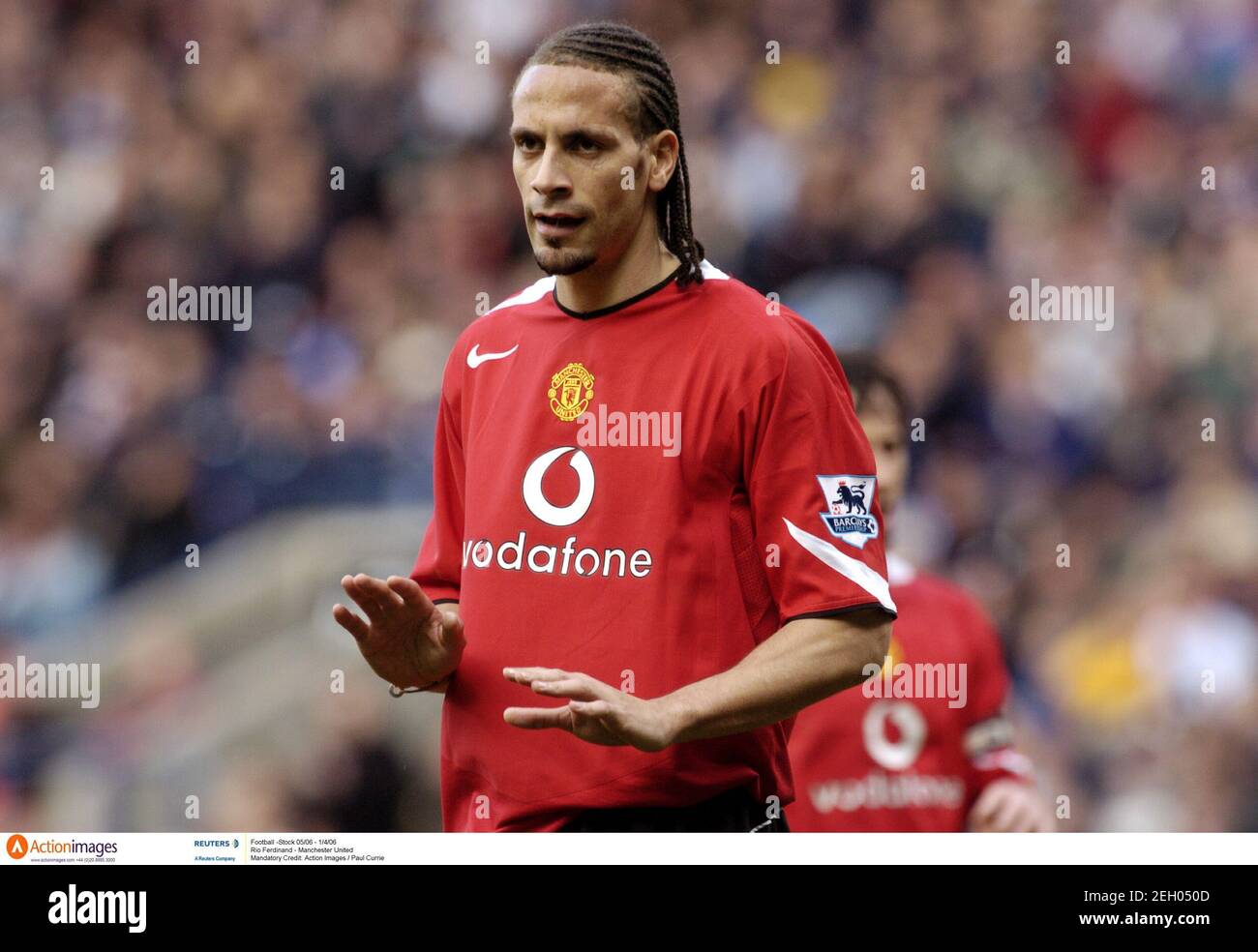 Football Stock 05 06 1 4 06 Rio Ferdinand Manchester United Mandatory Credit Action Images Paul Currie Stock Photo Alamy