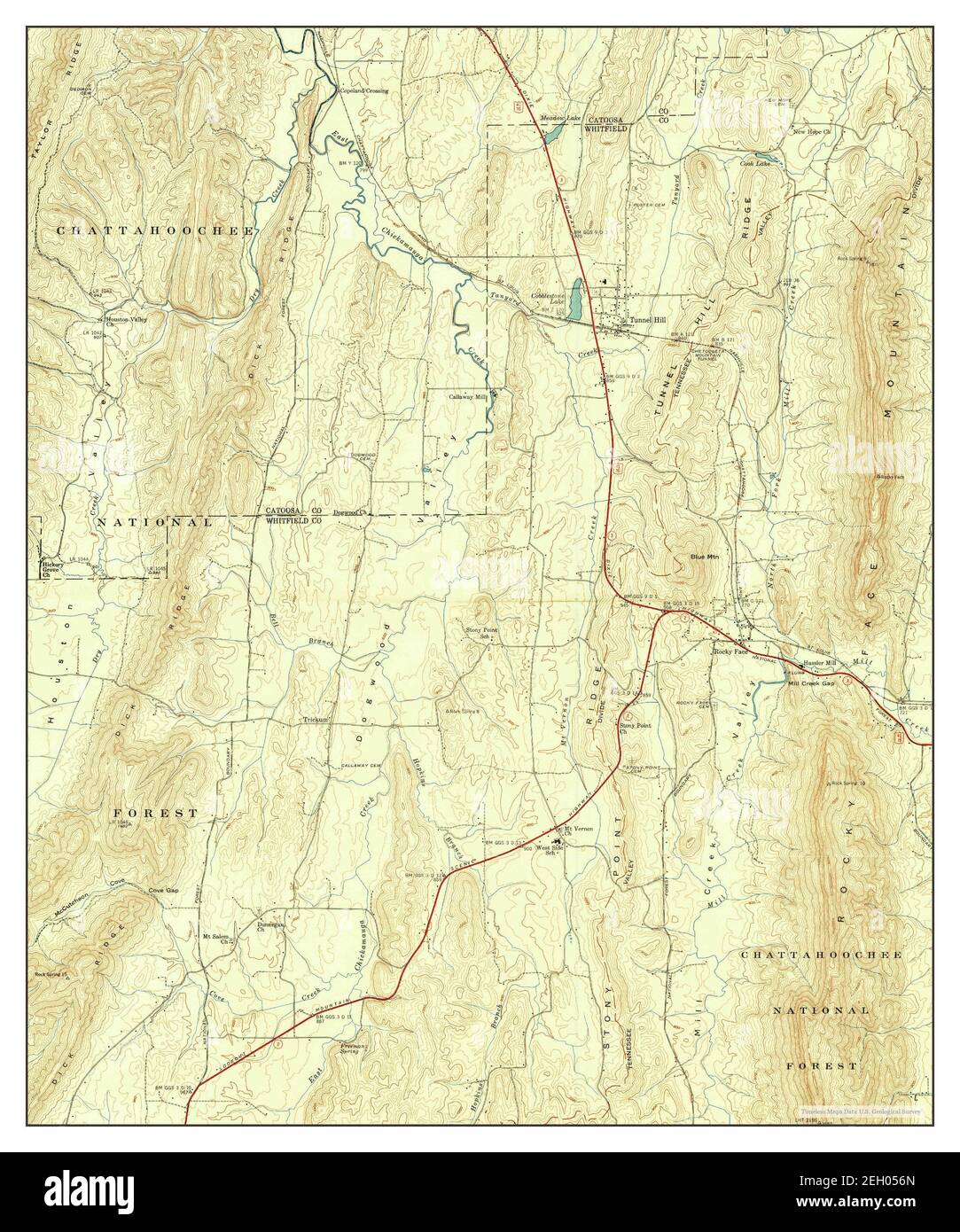 Tunnel Hill, map 1943, 124000, United States of America by