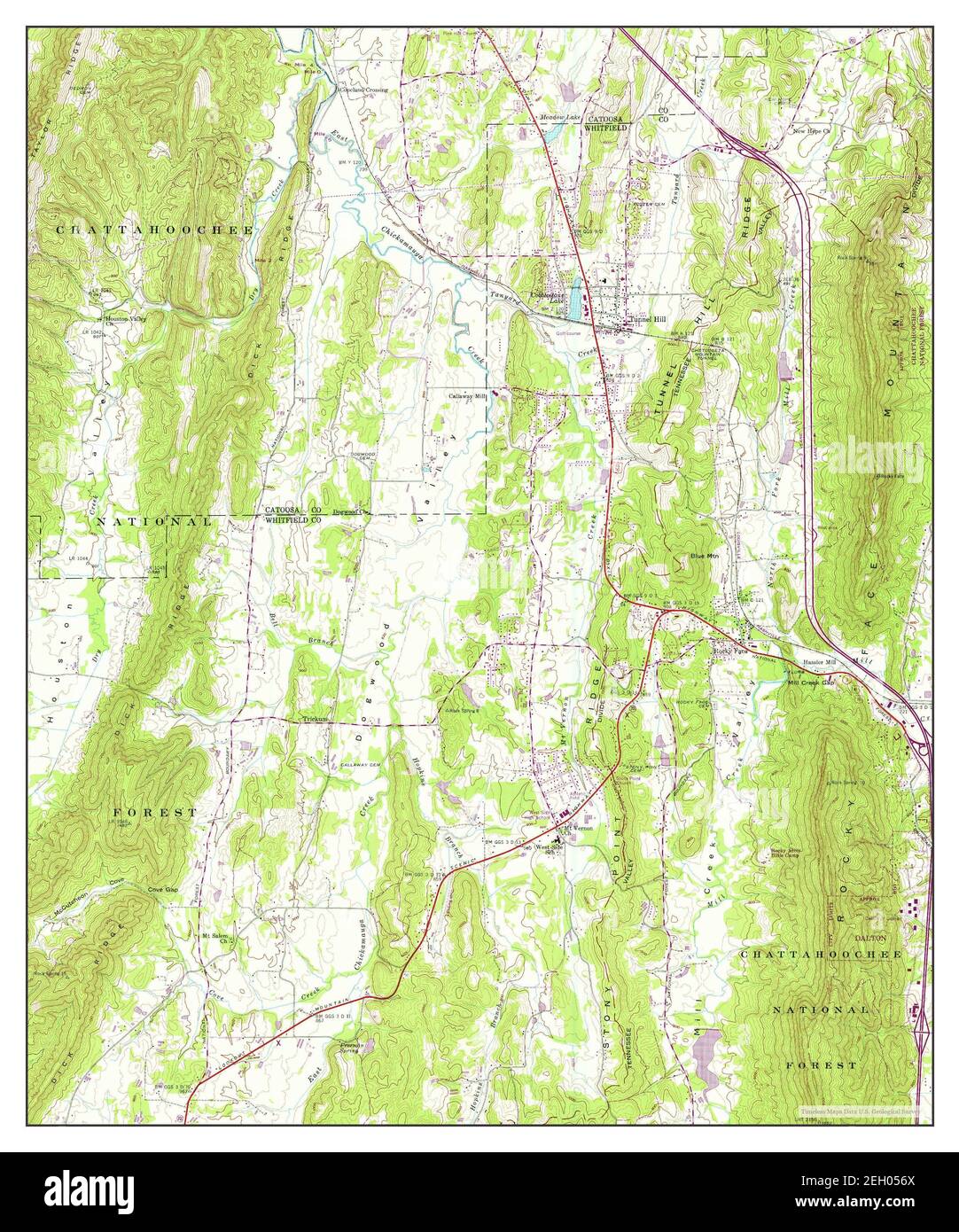 Tunnel Hill, map 1943, 124000, United States of America by