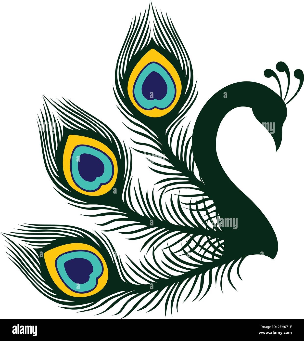 peacock abstract luxury icon vector concept design Stock Vector
