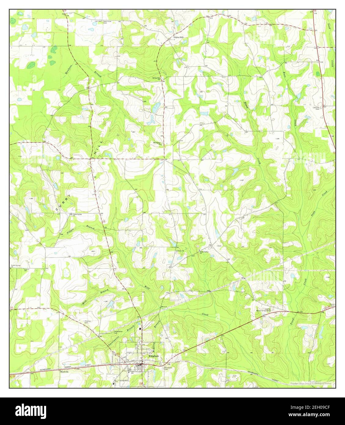 Whigham, map 1974, 124000, United States of America by