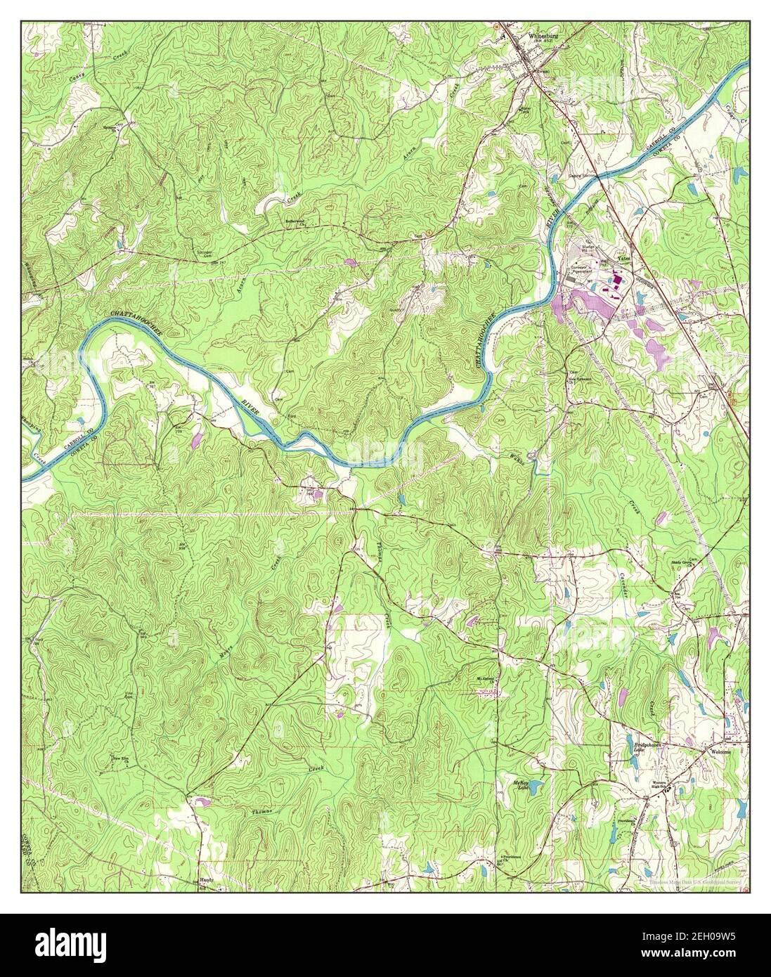 Whitesburg, map 1965, 124000, United States of America by