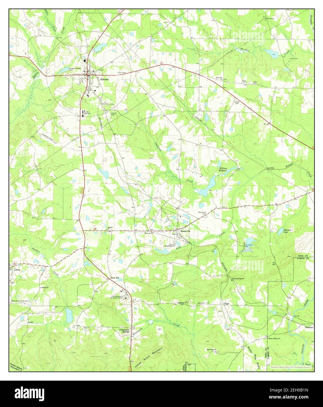 Map of zebulon Cut Out Stock Images & Pictures Alamy